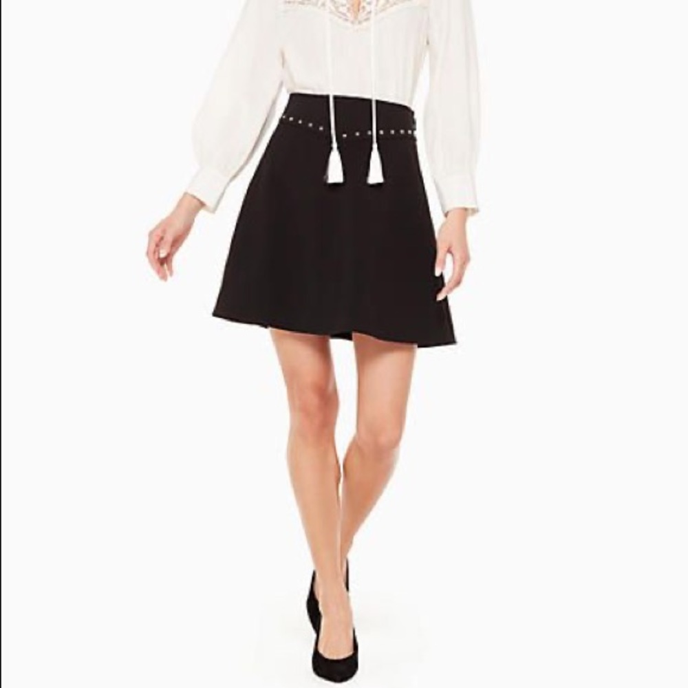 NWOT Kate Spade crepe studded skirt